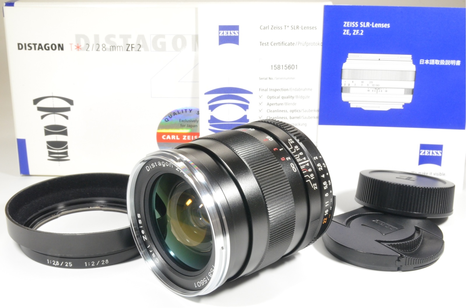 carl zeiss distagon t* 28mm f2 zf.2 lens for nikon in boxed from japan