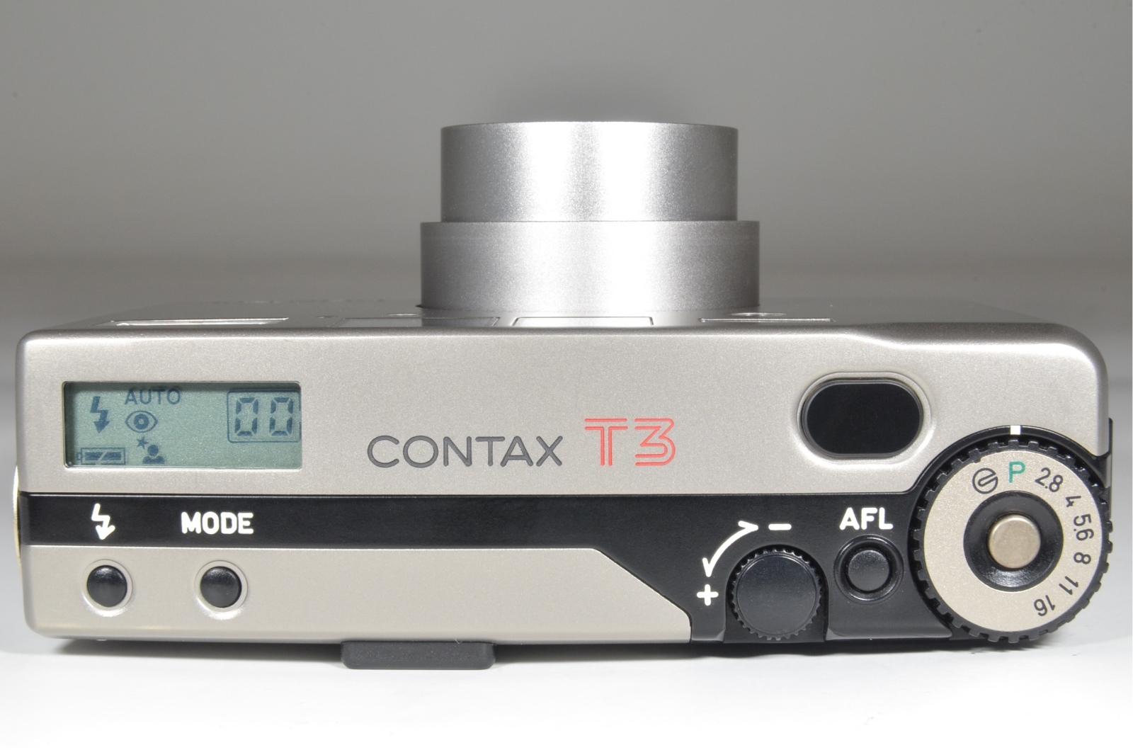 contax t3 35mm film camera with 30.5 adapter and metal hood k-34