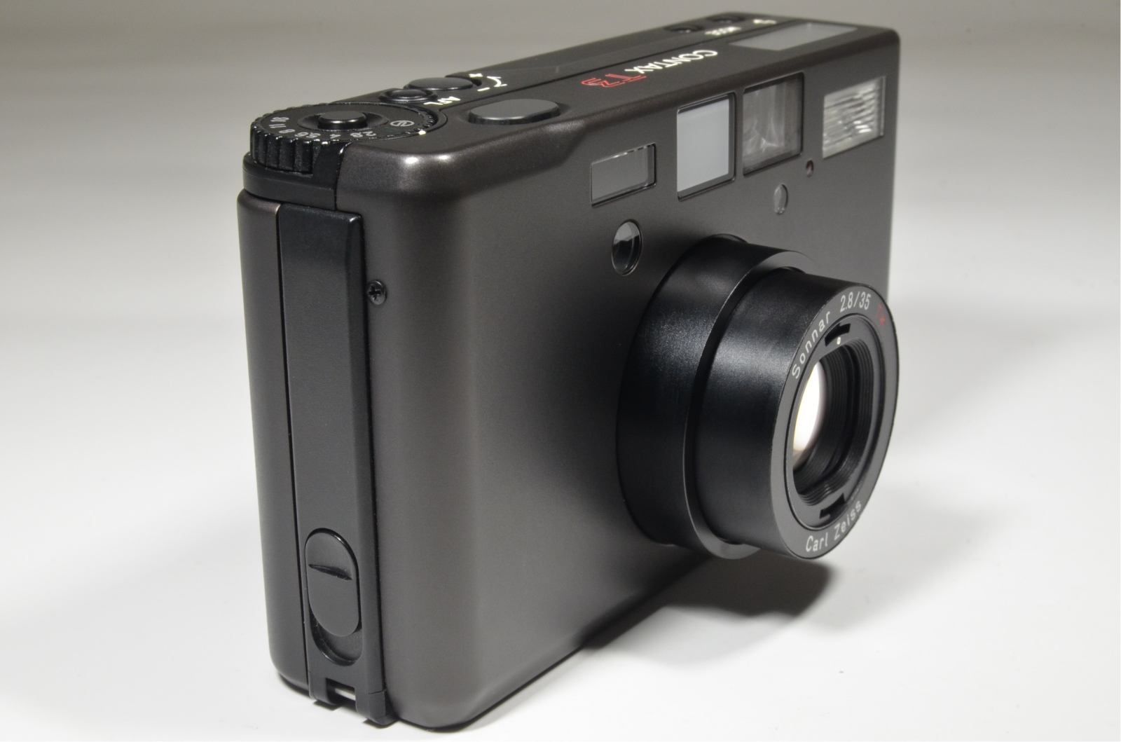 contax t3 data back titanium black 35mm p&s film camera