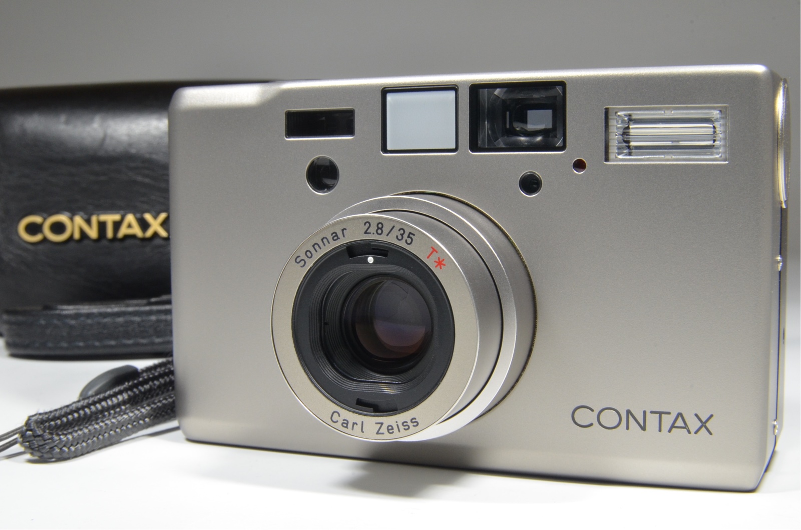 contax t3 data back p&s 35mm film camera with full leather case