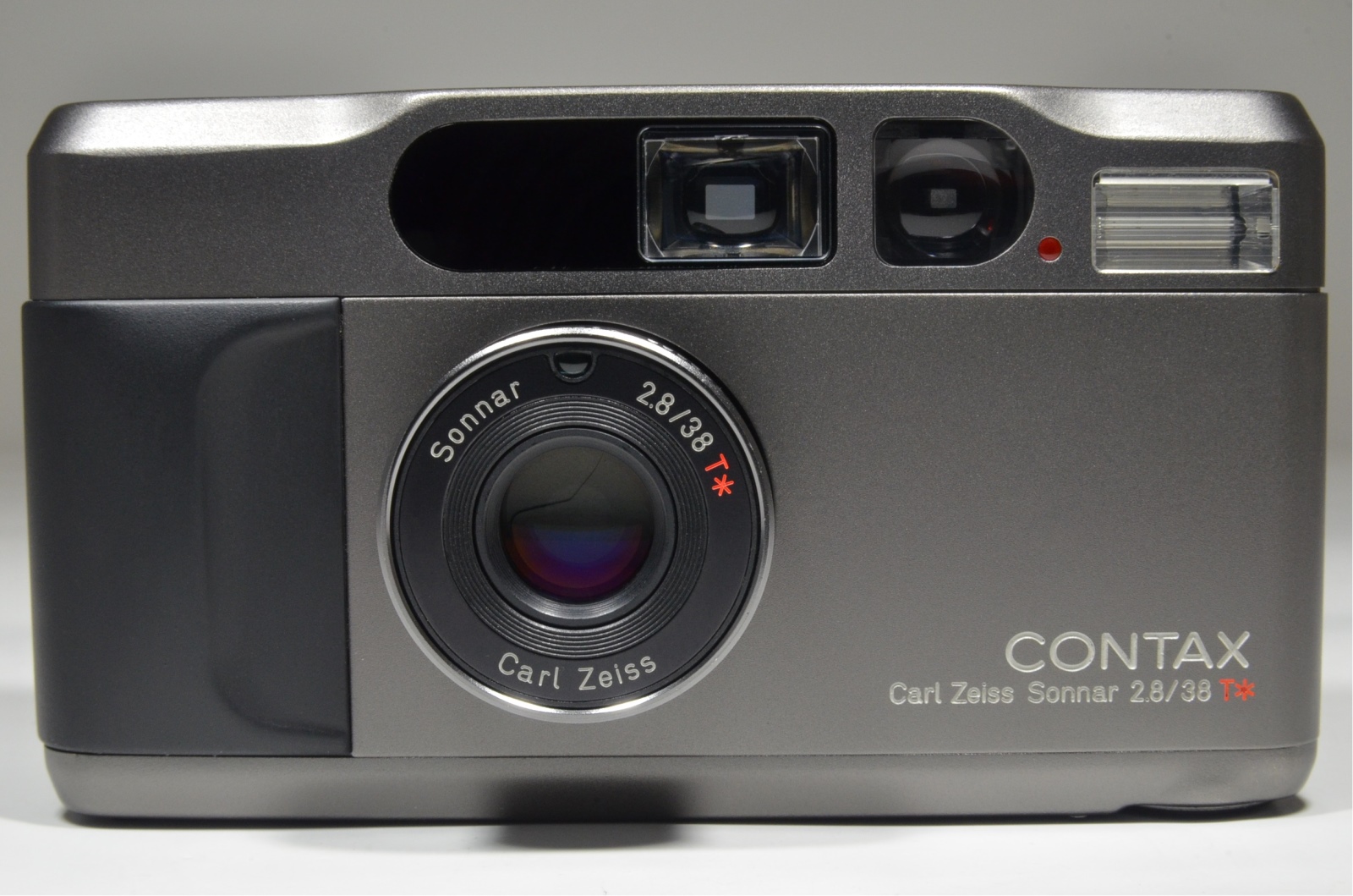 contax t2 titanium black 35mm film camera w/ full leather case