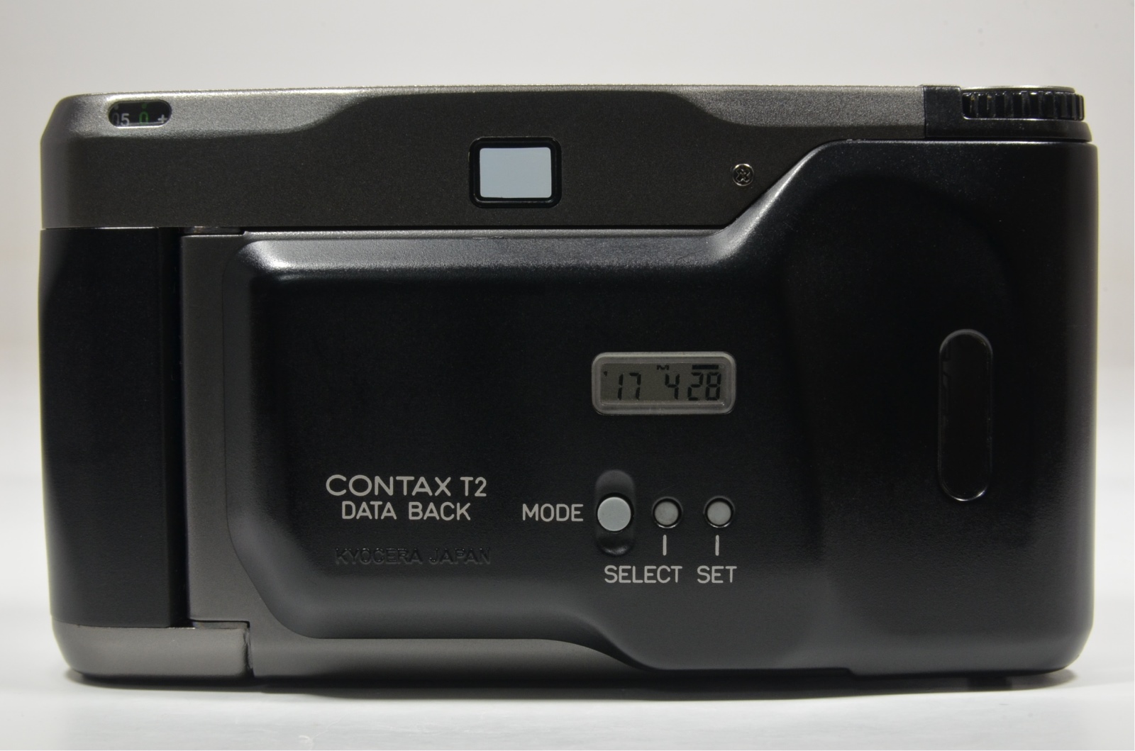 contax t2 data back titanium black p&s 35mm film camera