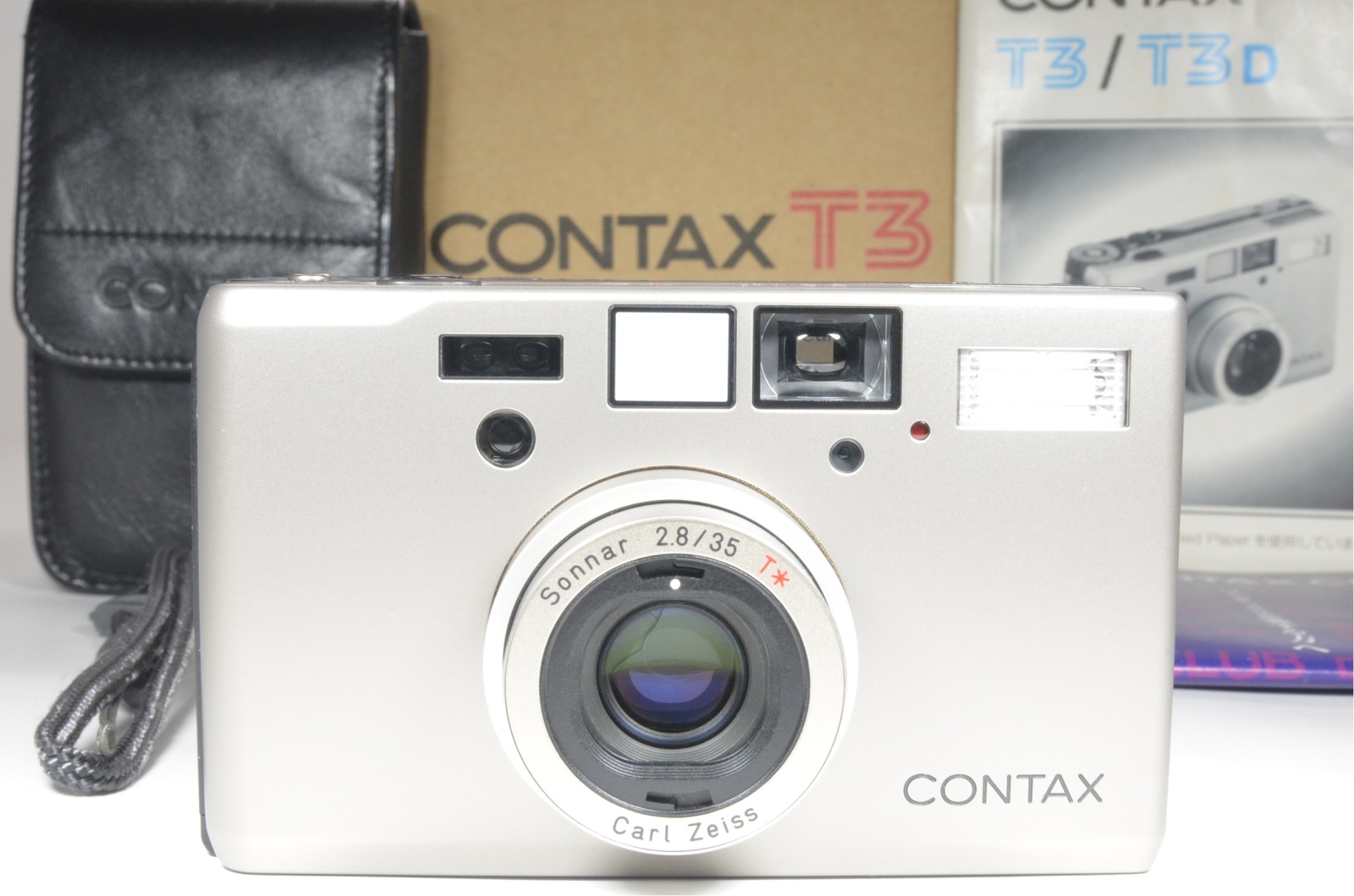contax t3 point & shoot 35mm film camera in boxed from japan