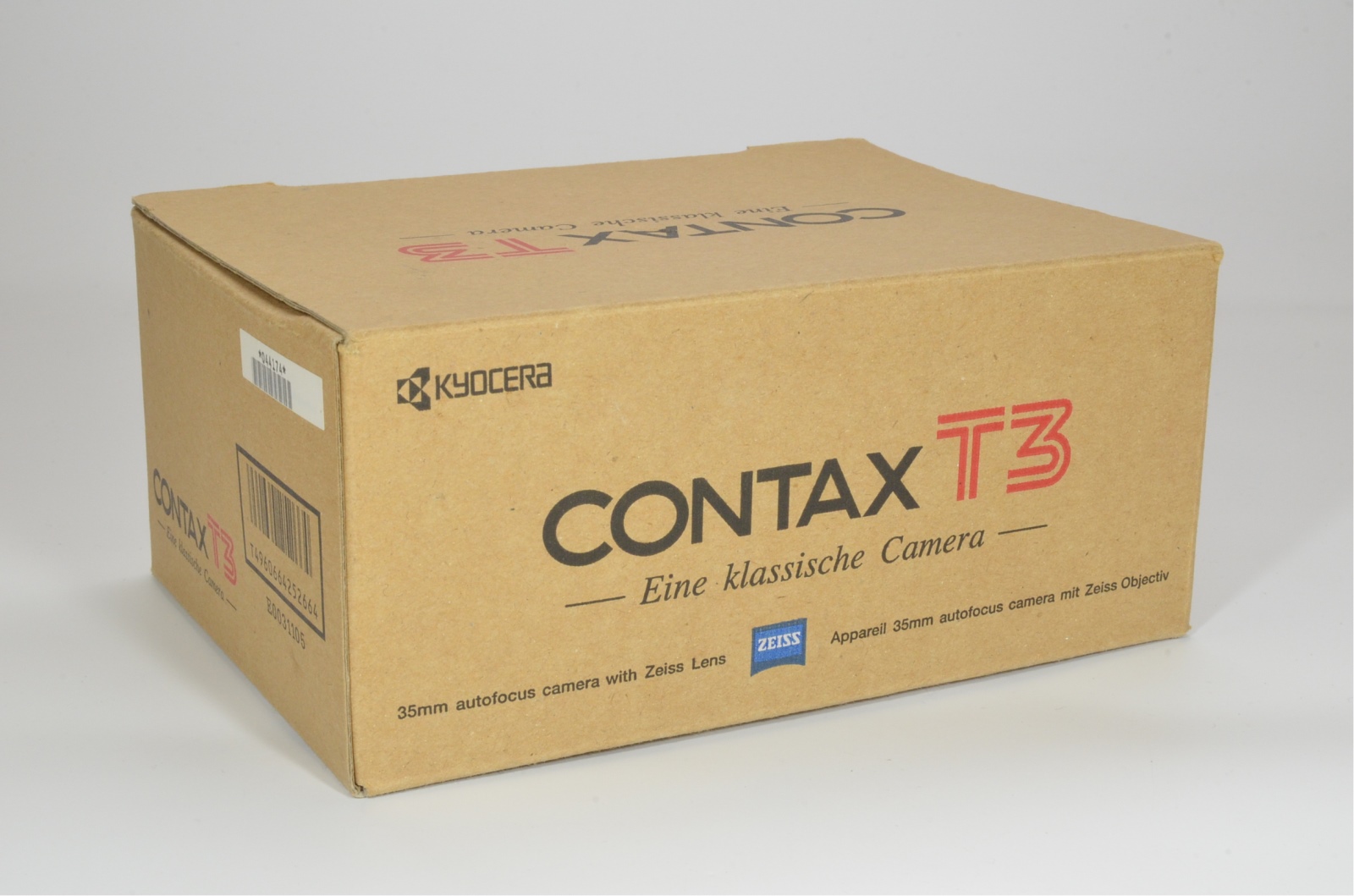 contax t3 in boxed with hirai case, lens hood and 4 filters