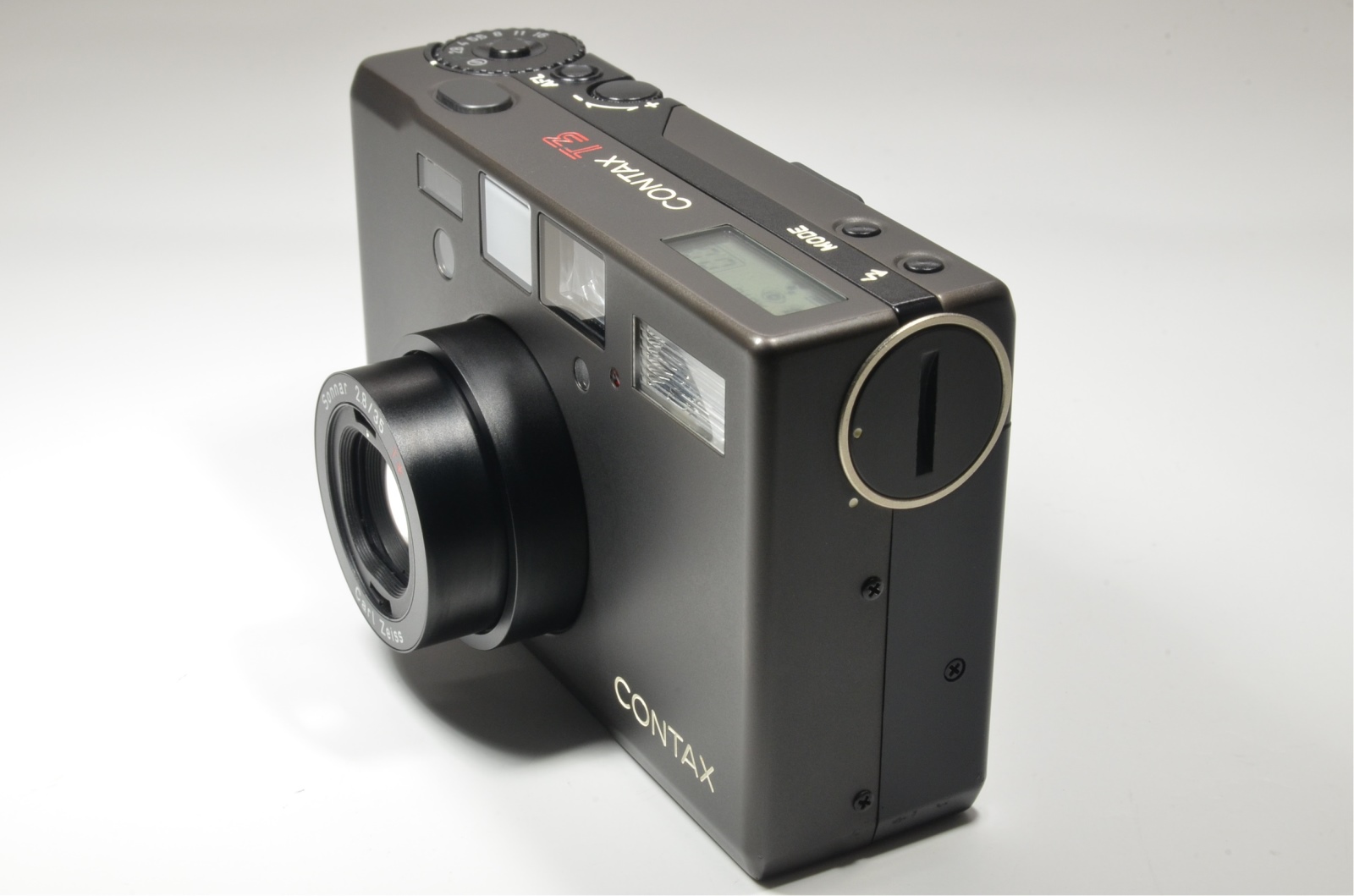 contax t3 black double teeth with funper leather half case