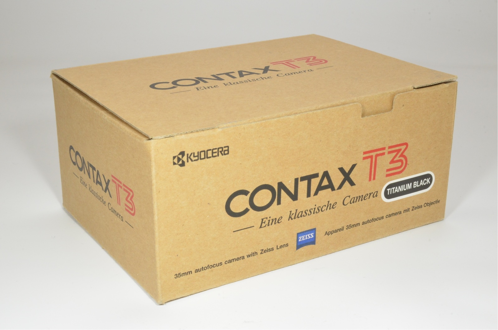 contax t3 black double teeth with funper leather half case
