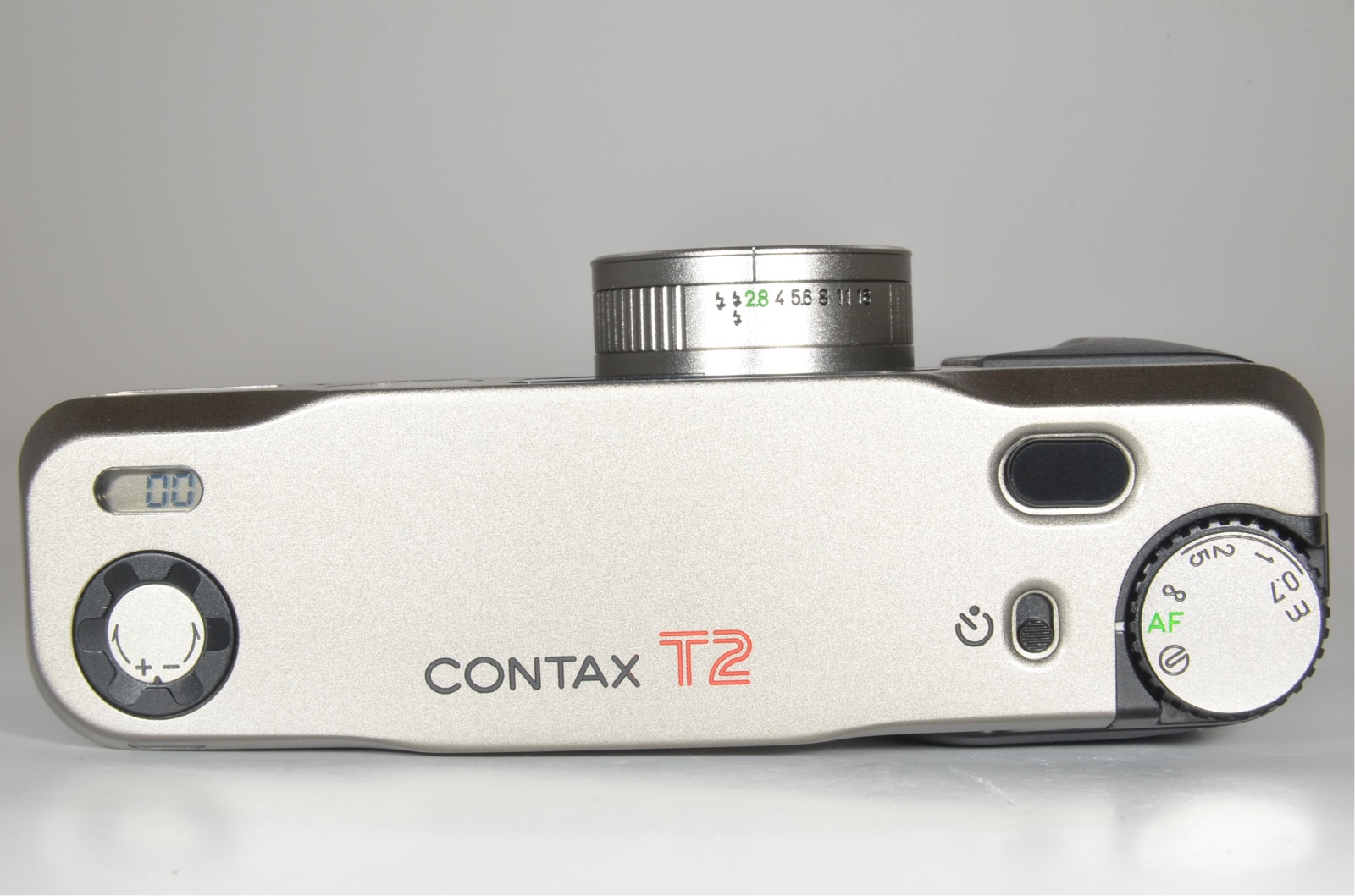 contax t2 titanium silver 35mm film camera full leather case