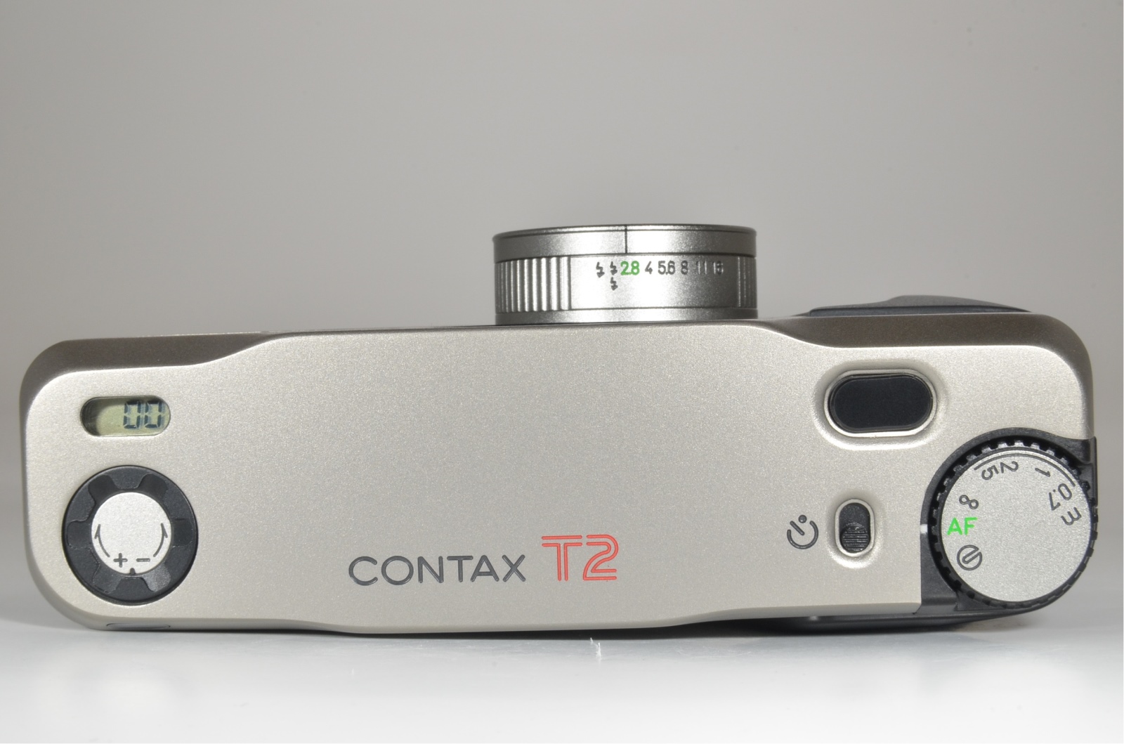 contax t2 titanium silver p&s 35mm film camera in boxed