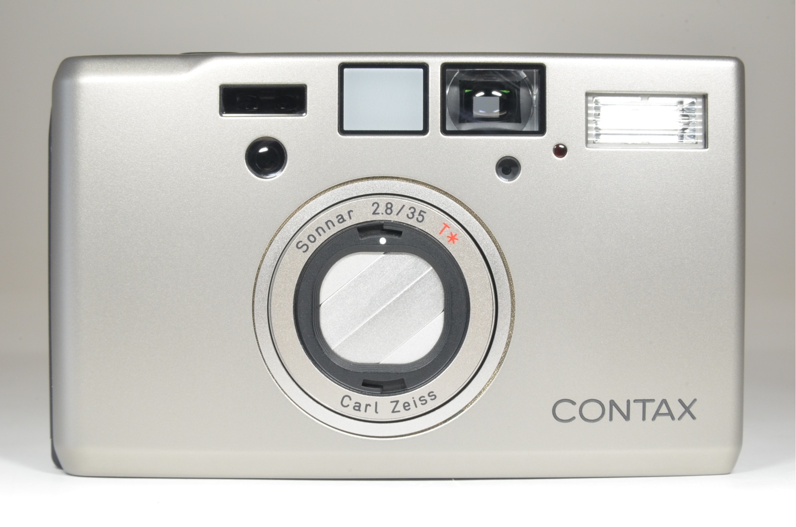 contax t3 silver 'double teeth' point & shoot 35mm film camera