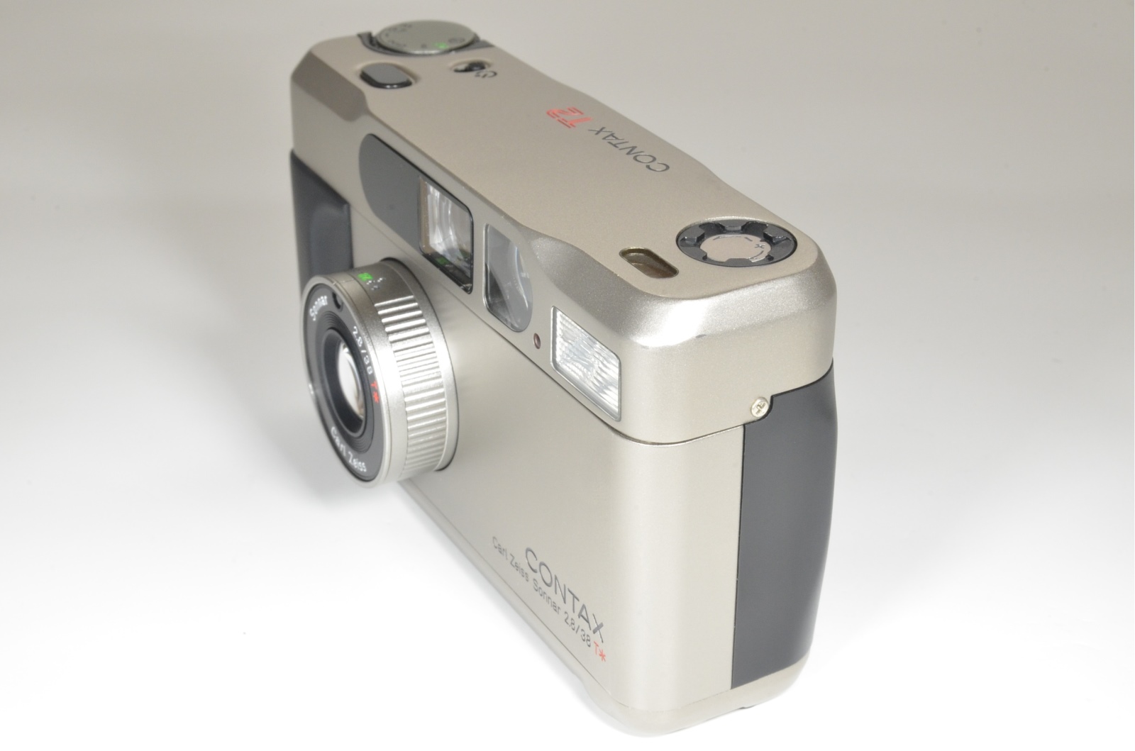 contax t2 titanium silver data back and normal back panel