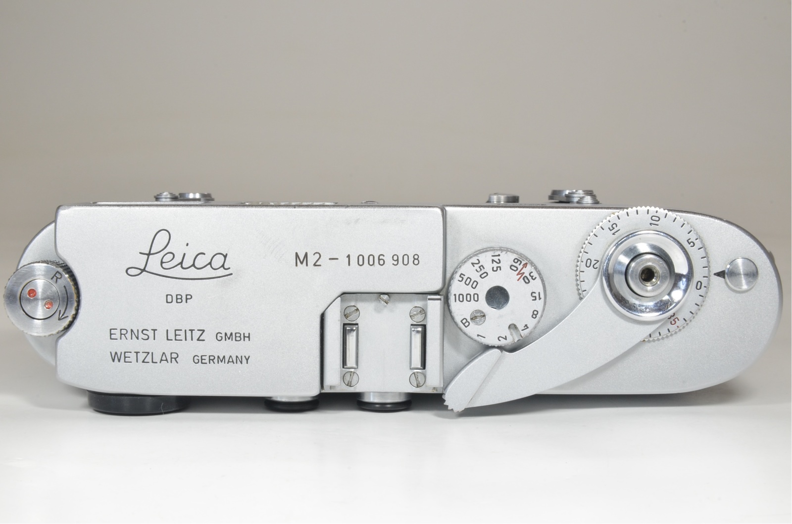 leica m2 self timer with quick load kit s/n 1006908 year 1960