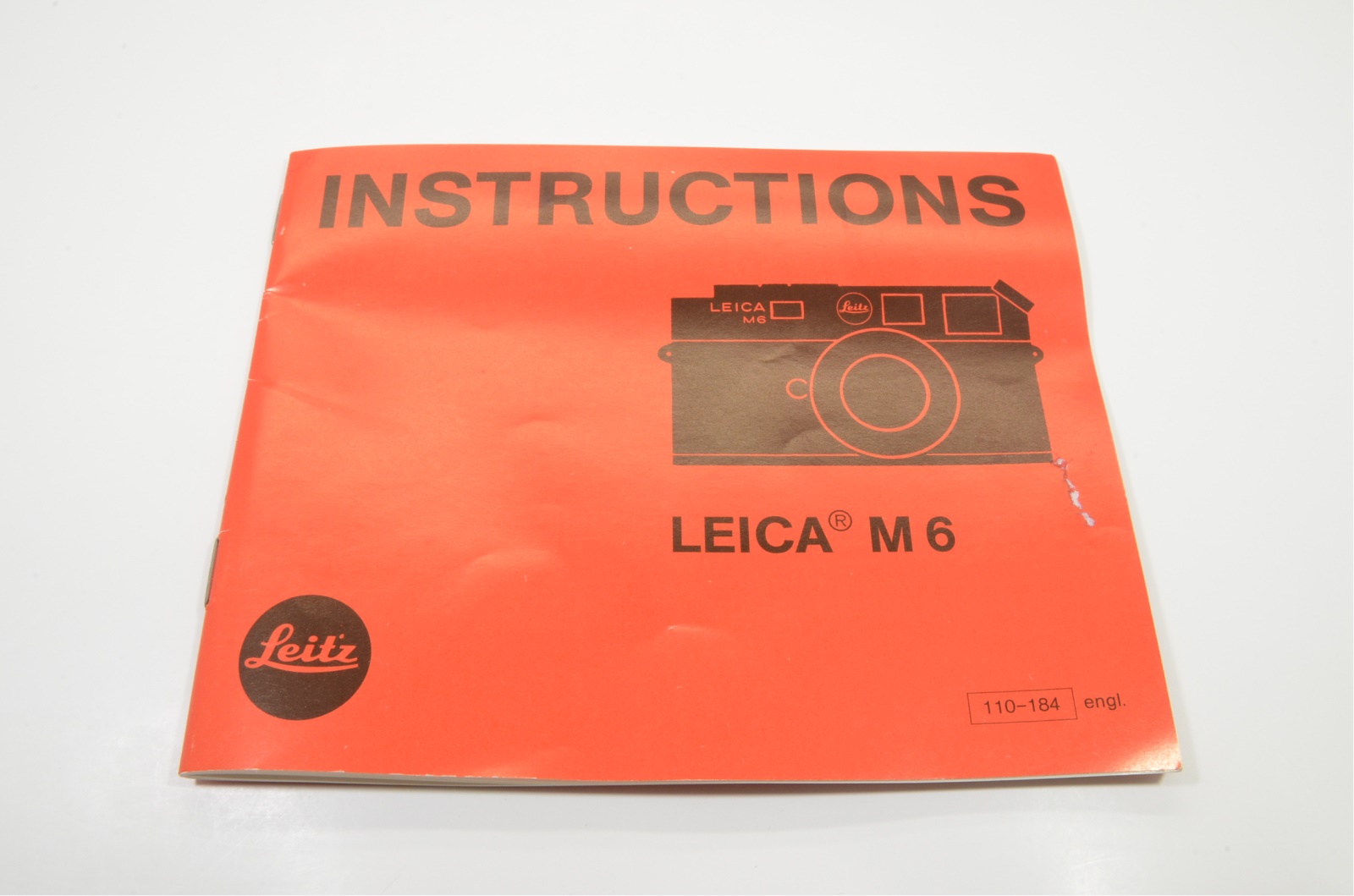 leica m6 empty box, plastic case, and english instructions from japan