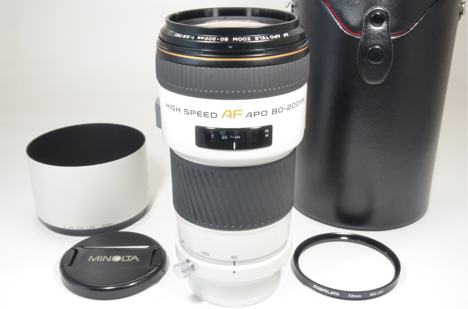 minolta high speed af apo 80-200mm f2.8 g lens sony japan with case