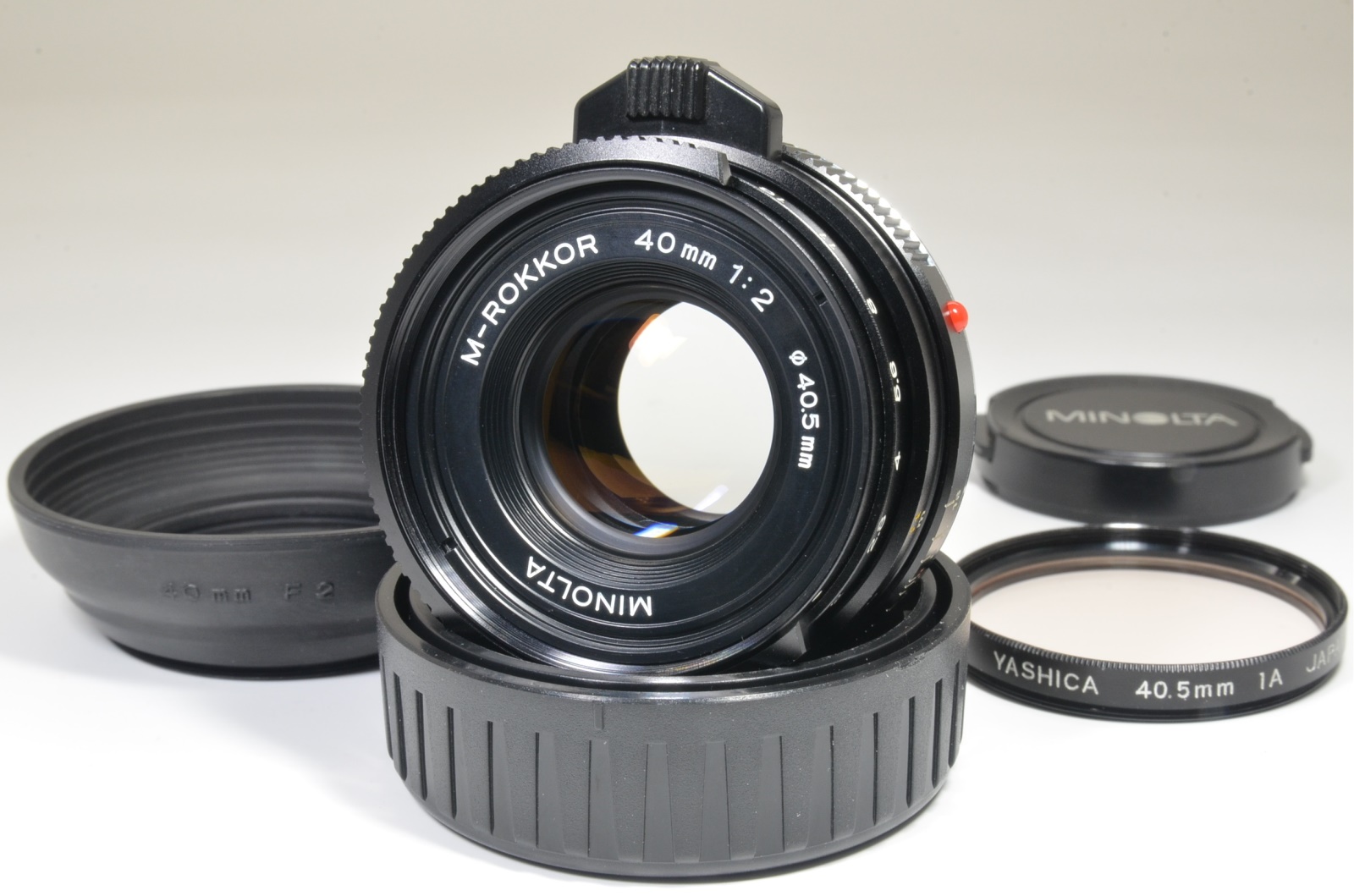 minolta cle film camera, m-rokkor lens 40mm, 90mm, flash, grip, shooting tested