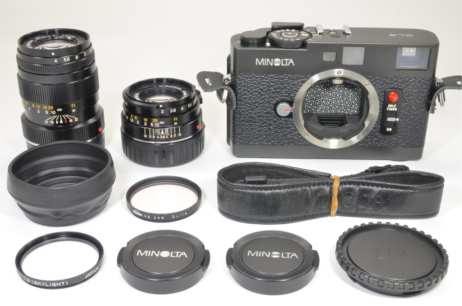 minolta cle film camera, lens m-rokkor 40mm f2 and 90mm f4 shooting tested