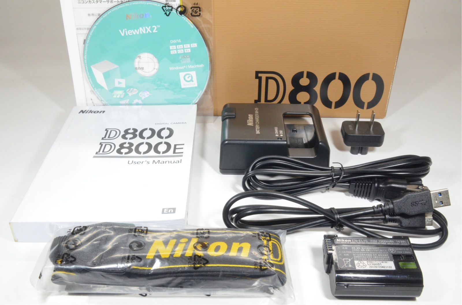 nikon d800 36.3mp digital slr camera body with english user's manual from japan