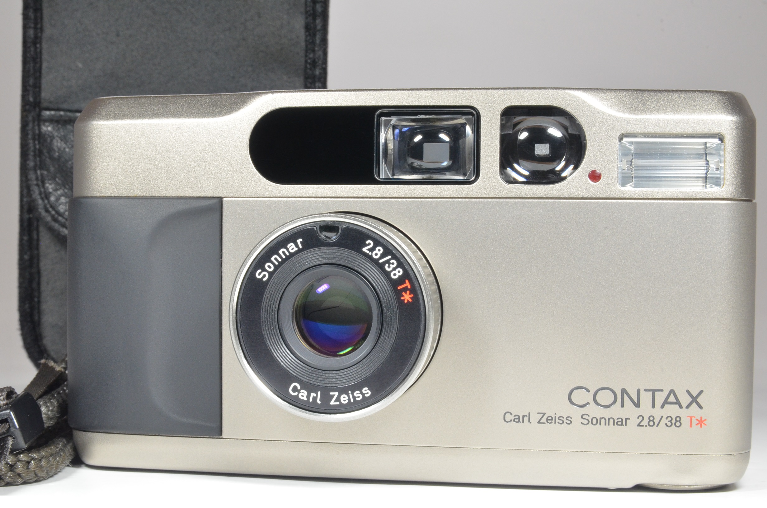 contax t2 data back p&s 35mm film camera full leather case