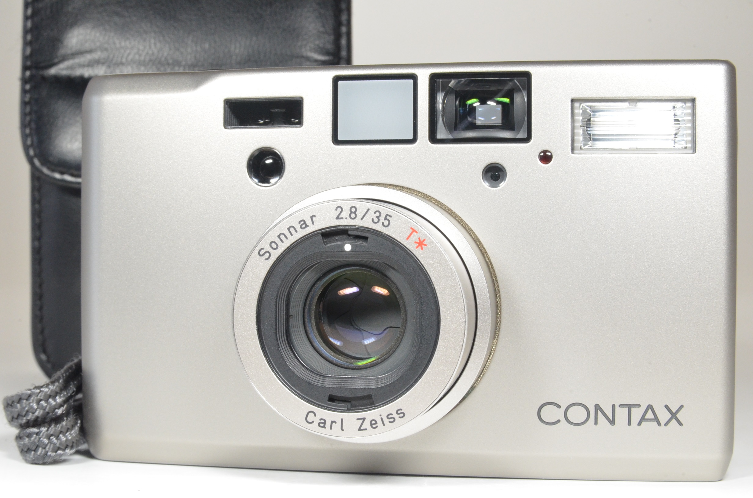 contax t3 silver 'double teeth' point & shoot 35mm film camera