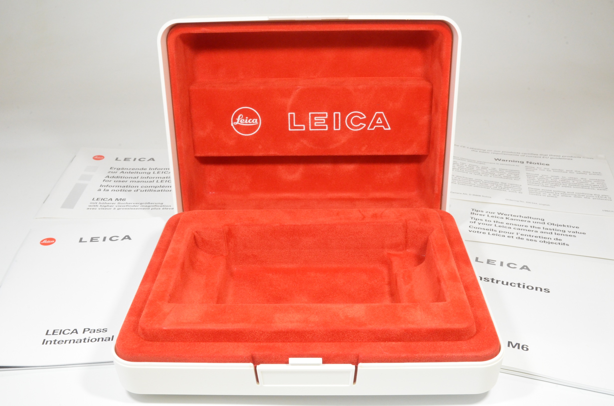 leica m6 plastic case box only with english manual book