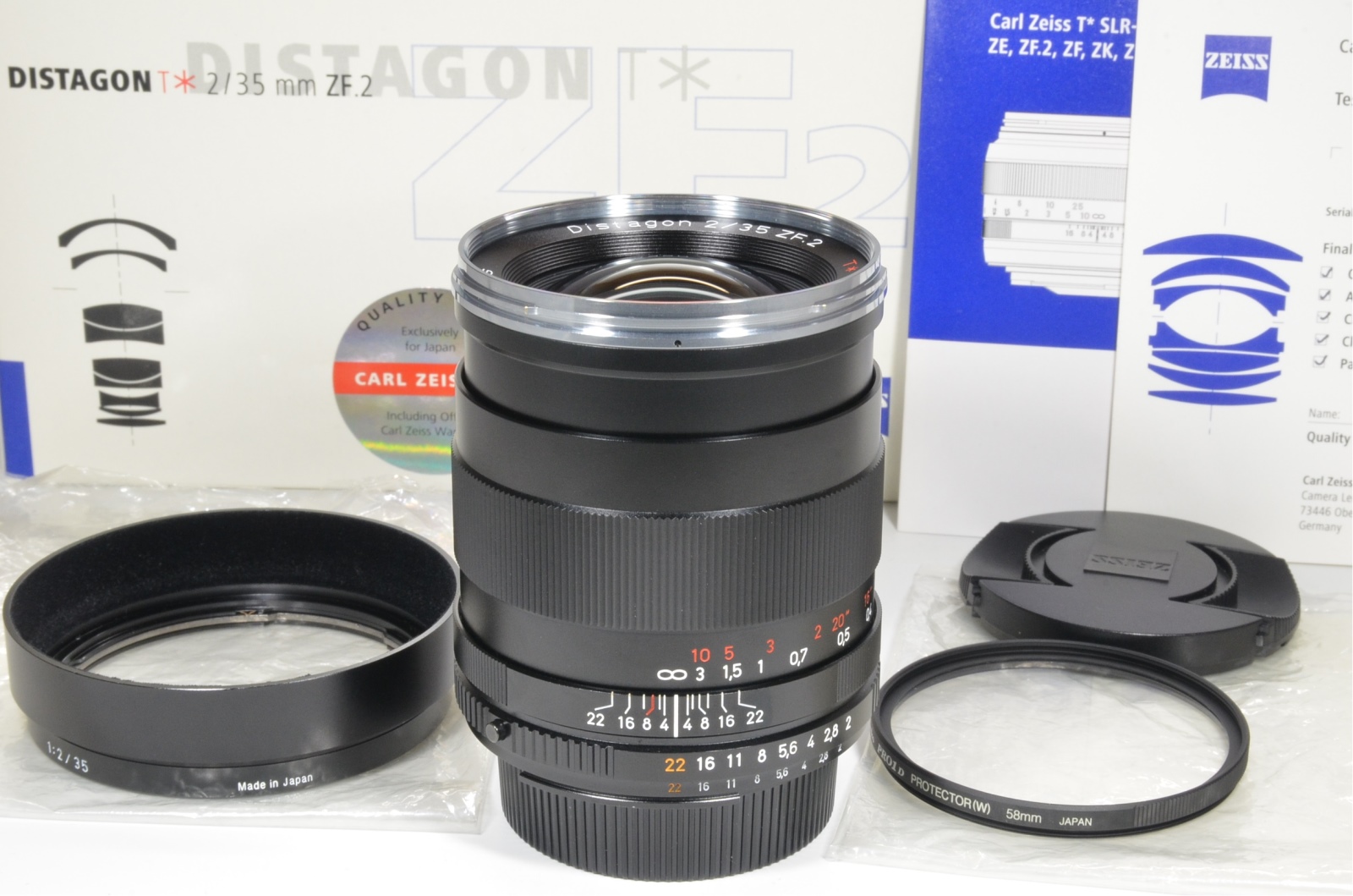 Carl Zeiss Distagon T* 35mm F2 ZF.2 for Nikon from Japan #a0786 