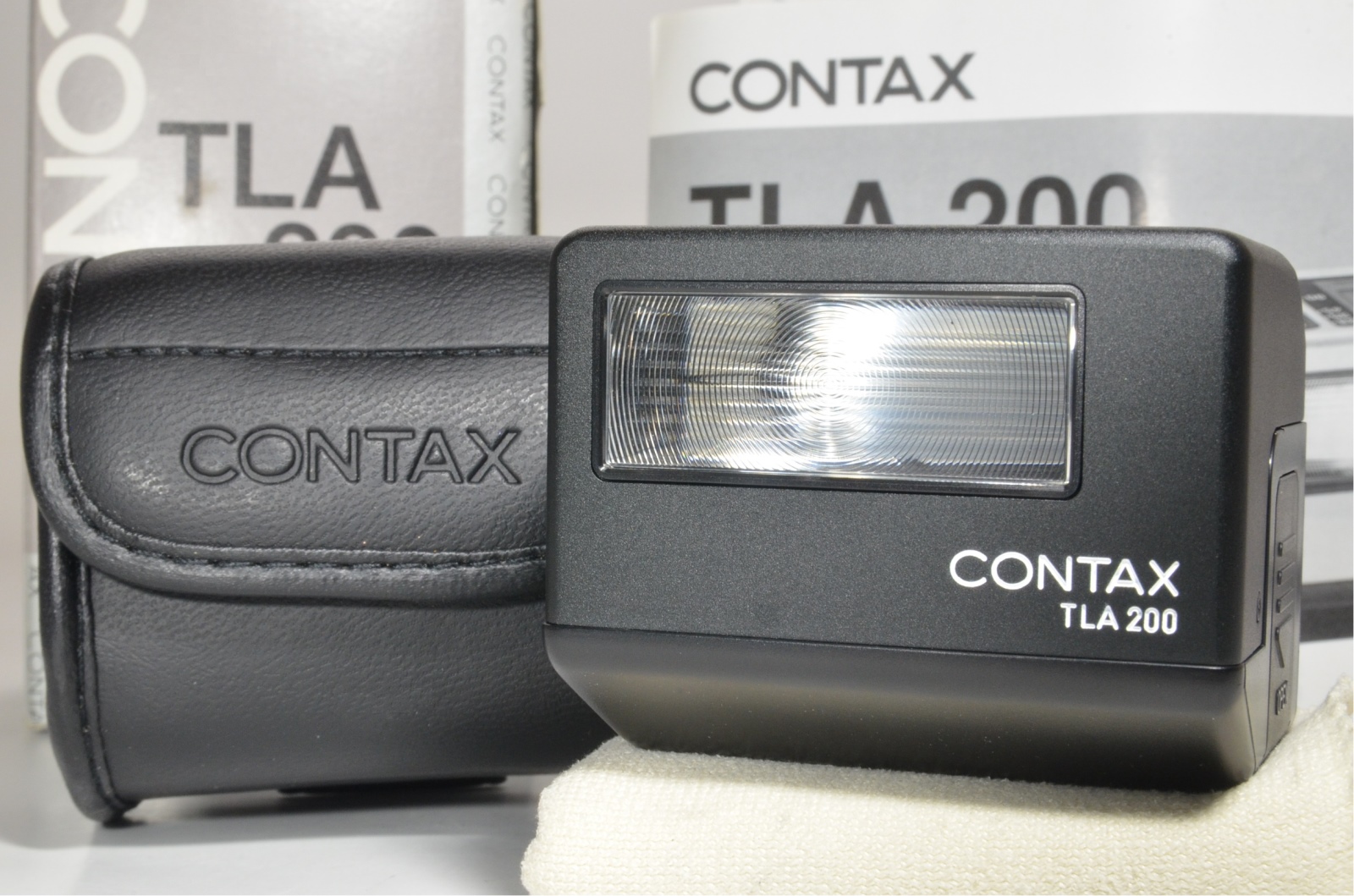CONTAX Flash TLA200 Black in Boxed for G1 G2 #a0631 | SuperB JAPAN CAMERA