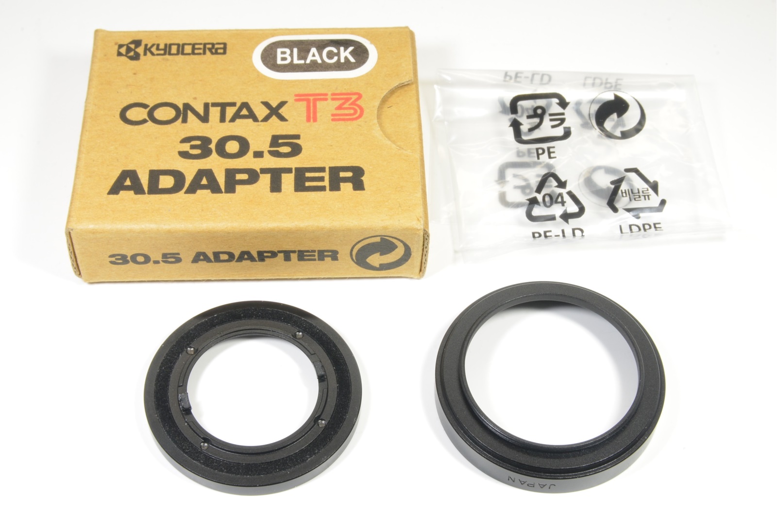 contax t3 30.5 adapter and contax tvsii metal hood black