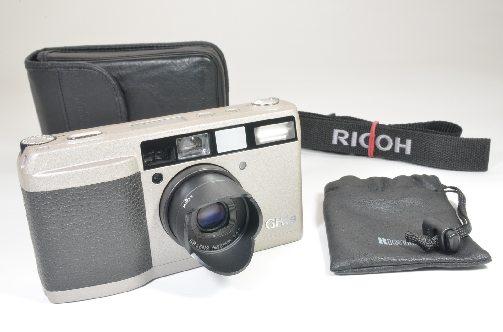 RICOH GR1s Date Silver 28mm f2.8 P&S film camera from Japan 